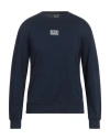 Ea7 Man Sweatshirt Midnight Blue Size 3xl Cotton, Elastane