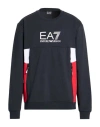 Ea7 Man Sweatshirt Midnight Blue Size 3xl Cotton, Polyester, Elastane