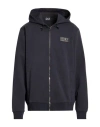 Ea7 'italian Spirit' Jersey Full-zip Sweatshirt In Blue