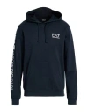 Ea7 Man Sweatshirt Midnight Blue Size L Cotton In Blue