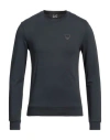 Ea7 Man Sweatshirt Midnight Blue Size Xxs Cotton, Elastane In Blue