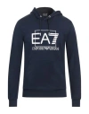 Ea7 Man Sweatshirt Midnight Blue Size Xl Cotton, Elastane