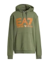 Ea7 Man Sweatshirt Military Green Size 3xl Cotton