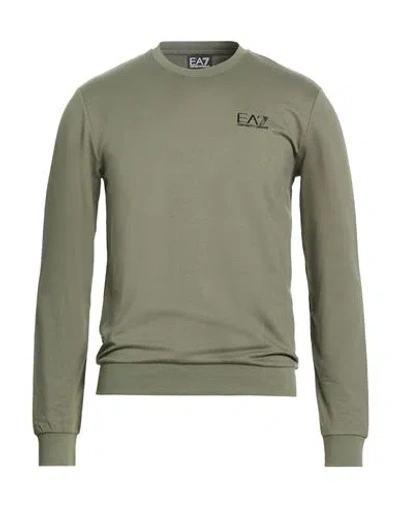 Ea7 Man Sweatshirt Military Green Size 3xl Cotton
