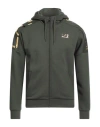 Ea7 Man Sweatshirt Military Green Size Xs Cotton, Polyester In Green