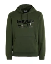 Ea7 Man Sweatshirt Military Green Size Xxl Cotton, Polyester, Elastane In Green