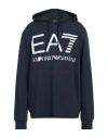 Ea7 Man Sweatshirt Navy Blue Size L Cotton In Blau