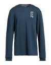Ea7 Man Sweatshirt Navy Size Xxl Cotton, Elastane In Navy Blue