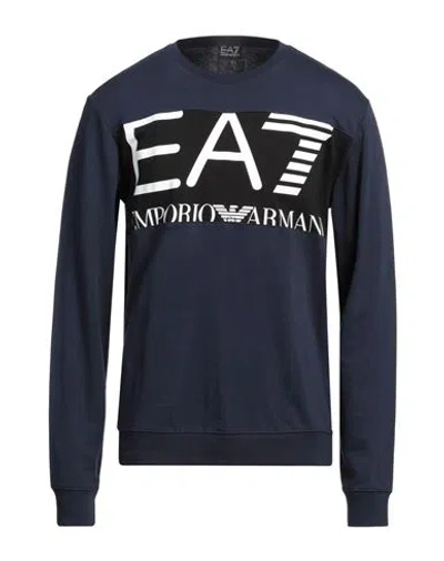 EA7 EA7 MAN SWEATSHIRT NAVY SIZE 3XL COTTON, ELASTANE