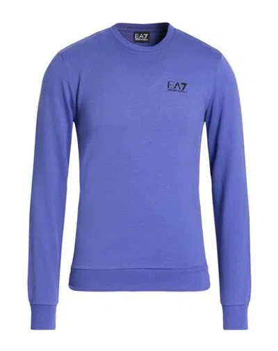 Ea7 Man Sweatshirt Navy Size 3xl Cotton In Blue