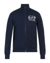 Ea7 Man Sweatshirt Navy Size 3xl Cotton, Elastane