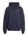 Ea7 Pull Rope Hooded Sweater In Blue