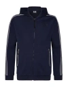 Ea7 Man Sweatshirt Navy Size M Cotton, Polyester, Elastane In Blue