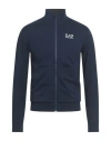 Ea7 Man Sweatshirt Navy Size Xl Cotton, Elastane In Multi