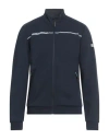 Ea7 Man Sweatshirt Navy Size Xl Polyester, Cotton, Elastane In Multi