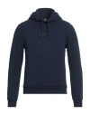 Ea7 Man Sweatshirt Navy Size Xxs Cotton, Polyester, Elastane In Blue