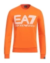 Ea7 Man Sweatshirt Orange Size 3xl Cotton
