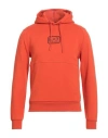 Ea7 Man Sweatshirt Orange Size 3xl Cotton, Polyester, Elastane