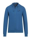 Ea7 Man Sweatshirt Pastel Blue Size L Cotton