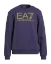 Ea7 Man Sweatshirt Purple Size L Cotton