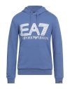 Ea7 Man Sweatshirt Purple Size Xl Cotton, Elastane