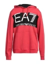 Ea7 Man Sweatshirt Red Size Xxs Cotton, Elastane In Red