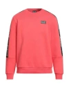 Ea7 Man Sweatshirt Red Size M Cotton, Elastane In Red