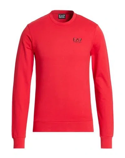 EA7 EA7 MAN SWEATSHIRT RED SIZE S COTTON, ELASTANE