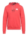 Ea7 Man Sweatshirt Red Size L Cotton, Polyamide, Elastane