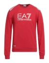 Ea7 Man Sweatshirt Red Size Xl Cotton, Polyester, Elastane