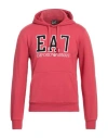 Ea7 Man Sweatshirt Red Size 3xl Cotton, Polyester, Elastane