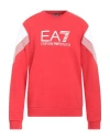 Ea7 Logo-print Crew-neck Sweatshirt In Red