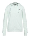 Ea7 Man Sweatshirt Sky Blue Size Xl Cotton In Green