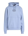 Ea7 Man Sweatshirt Slate Blue Size 3xl Cotton, Polyester, Elastane