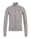 Ea7 Man Sweatshirt Taupe Size 3xl Cotton, Elastane In Grey