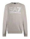 Ea7 Man Sweatshirt Taupe Size M Cotton, Elastane In Gray