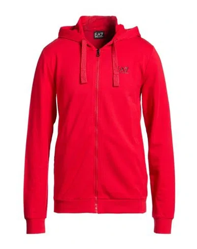 Ea7 Man Sweatshirt Tomato Red Size Xl Cotton