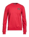 Ea7 Man Sweatshirt Red Size S Cotton