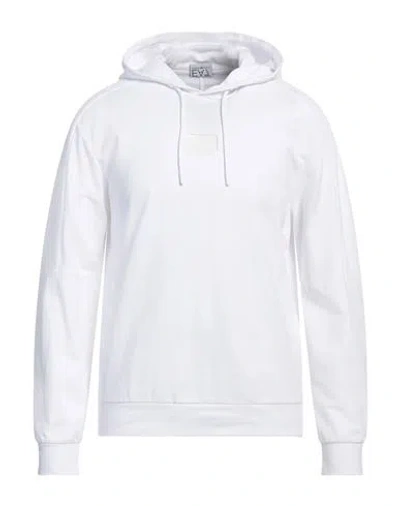 Ea7 Man Sweatshirt White Size Xxl Cotton