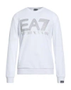 Ea7 Man Sweatshirt White Size 3xl Cotton