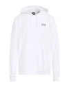 Ea7 Man Sweatshirt White Size 3xl Cotton, Elastane