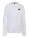 Ea7 Man Sweatshirt White Size 3xl Cotton, Polyester, Elastane In White