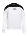Ea7 Man Sweatshirt White Size Xs Cotton, Polyester, Elastane