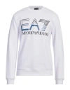 Ea7 Man Sweatshirt White Size 3xl Cotton, Polyester, Elastane