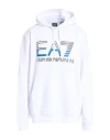Ea7 Man Sweatshirt White Size 3xl Cotton, Polyester, Elastane