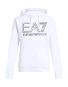 Ea7 Man Sweatshirt White Size L Cotton, Elastane In White