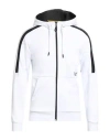 Ea7 Man Sweatshirt White Size L Cotton, Polyester, Elastane In Multi