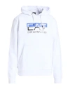 Ea7 Man Sweatshirt White Size Xl Cotton, Elastane In White