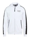 Ea7 Man Sweatshirt White Size Xl Cotton, Polyester In White