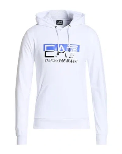 Ea7 Man Sweatshirt White Size Xs Cotton